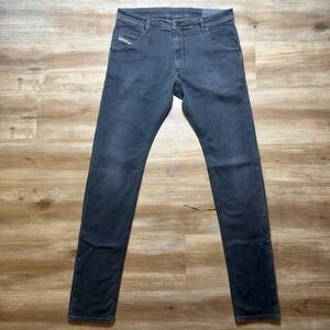 Diesel Jogg Jeans Men 32x36 Black Krooley-Long-NE Tapered Stretch Grunge 0670M
